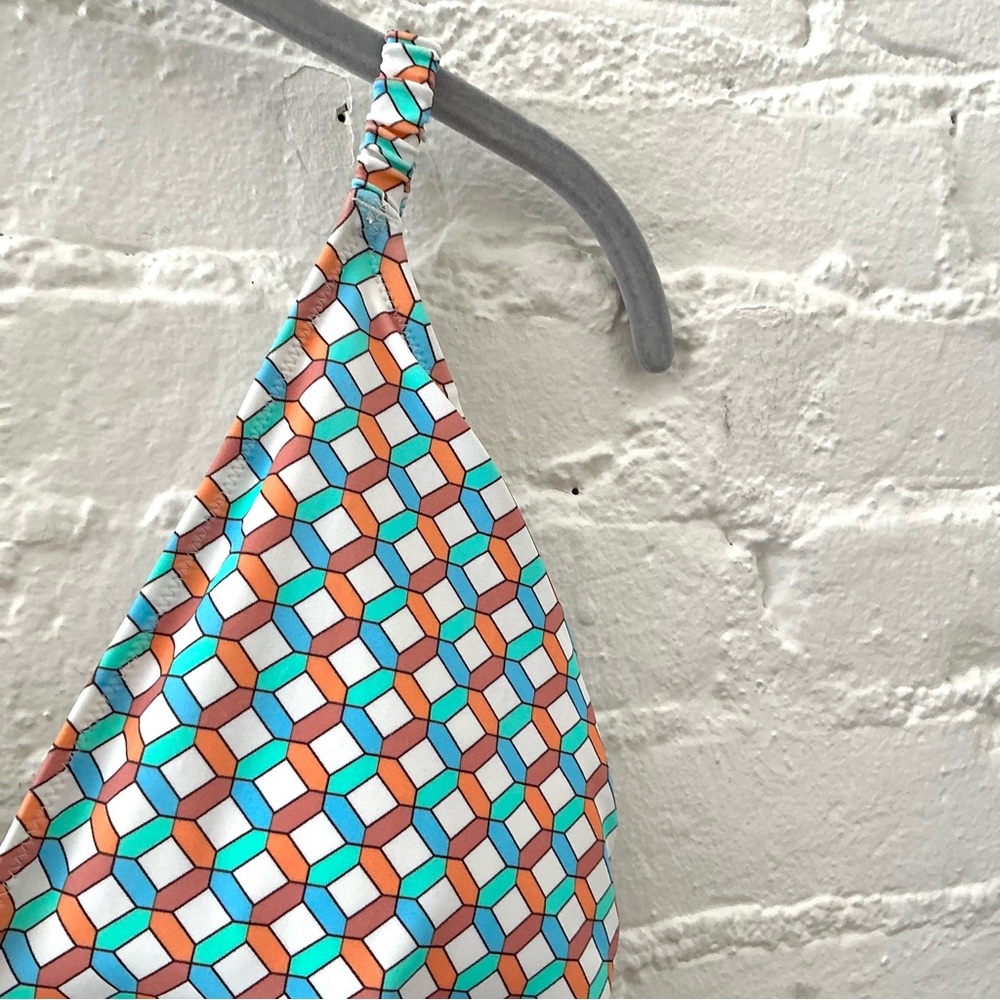 Shade & Shore One Piece Swimsuit Multicolor Geo Print Size XL Beach Swim Vacay - Picture 5 of 13